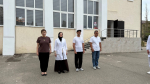Церемония спуска Государственного флага Российской Федерации и Государственного флага Республики Дагестан.