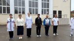 Церемония спуска Государственного флага Российской Федерации и Государственного флага Республики Дагестан.